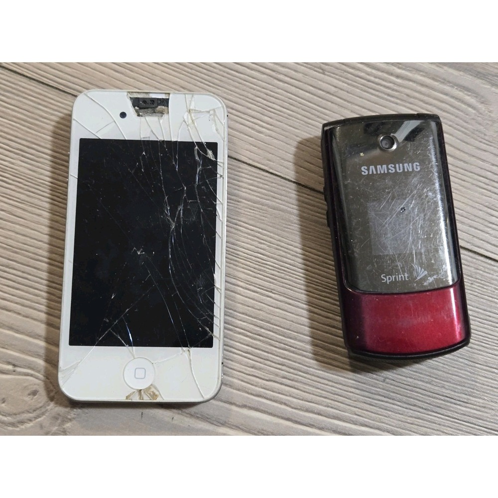 Apple iPhone & Random Flip Phone Lot - Broken / Damaged Parts‎ Only Lot